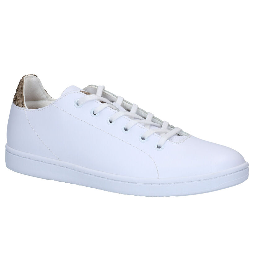Woden Baskets habill&eacute;es en Blanc en cuir (286982)