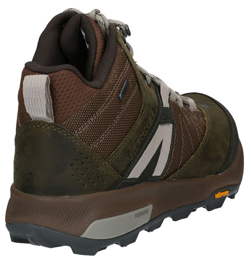 Merrell Zion Chaussures de randonnée en Kaki en cuir (290072)