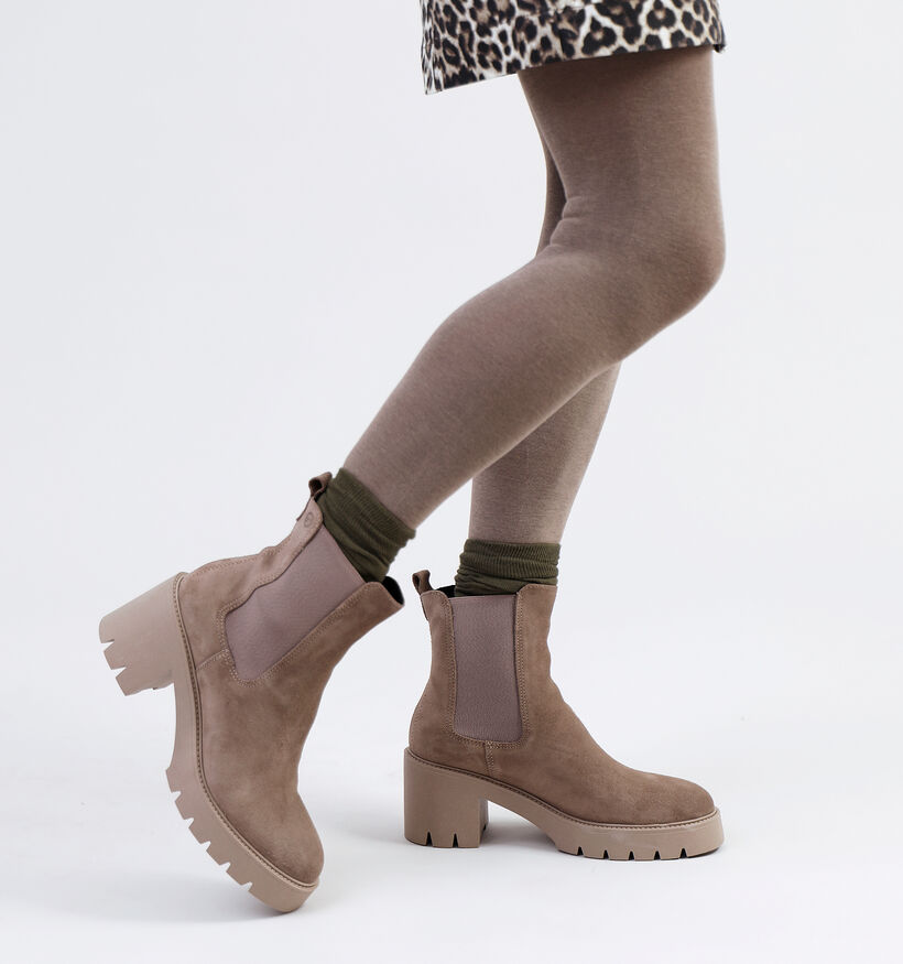 Tamaris Taupe Chelsea boots voor dames (330535)