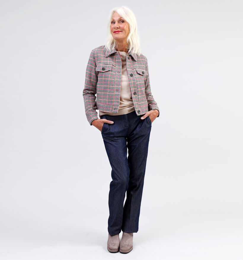 JDY Newemma Beige Geruite jas voor dames (331935)