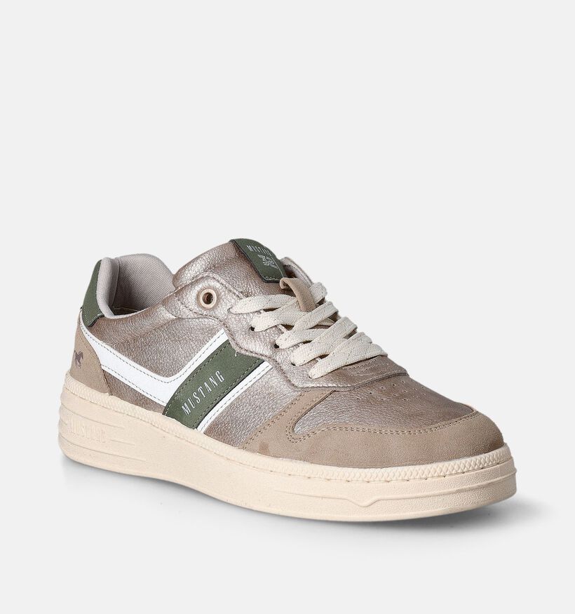 Mustang Gouden Sneakers voor dames (353431) - geschikt voor steunzolen