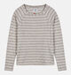 The Shirt Project Grijze T-shirt met Lange Mouwen Gestreept voor dames (374342)