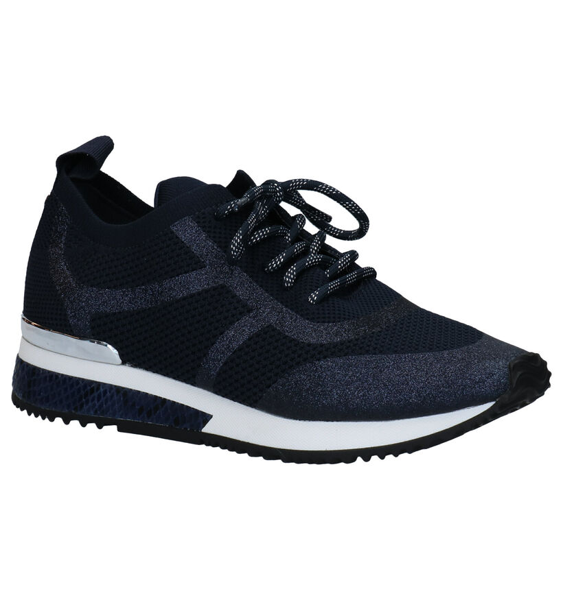 La Strada Baskets casual en Bleu foncé en textile (288477)