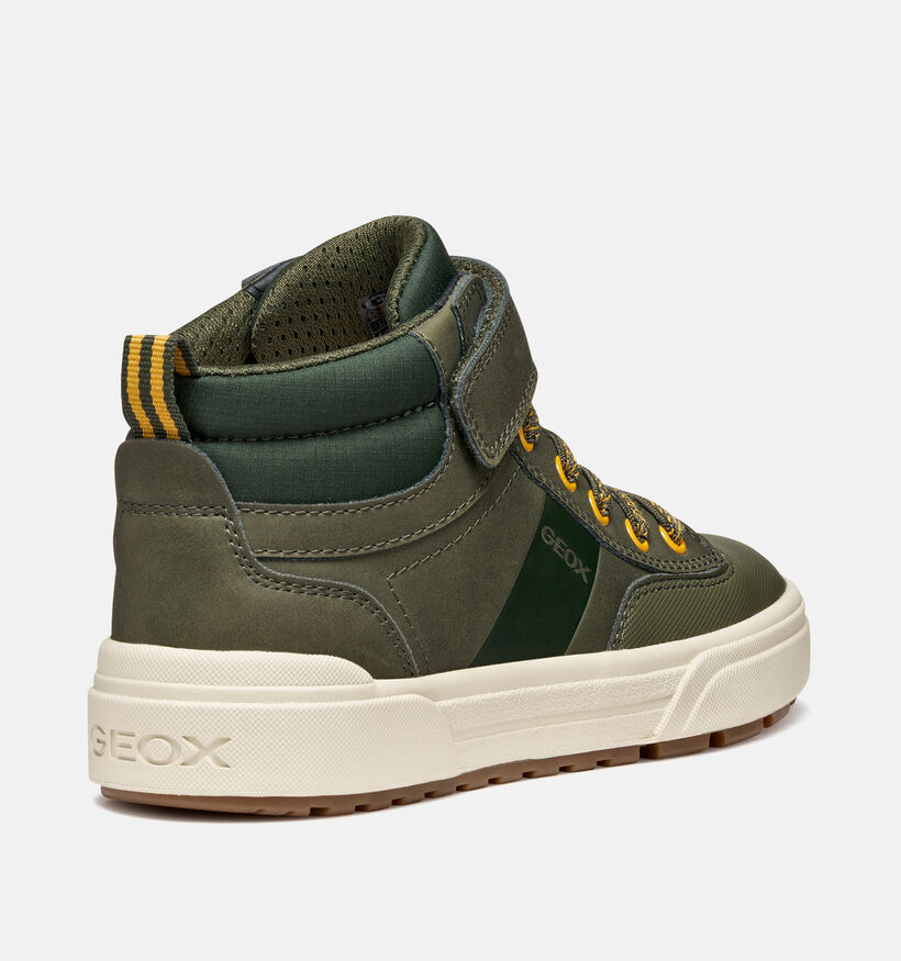 Geox Kaki Groene Hoge Sneakers voor jongens (360367) - geschikt voor steunzolen