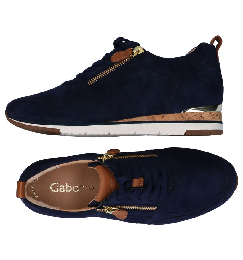 Gabor Best Fitting Chaussures basses en Bleu en daim (285037)