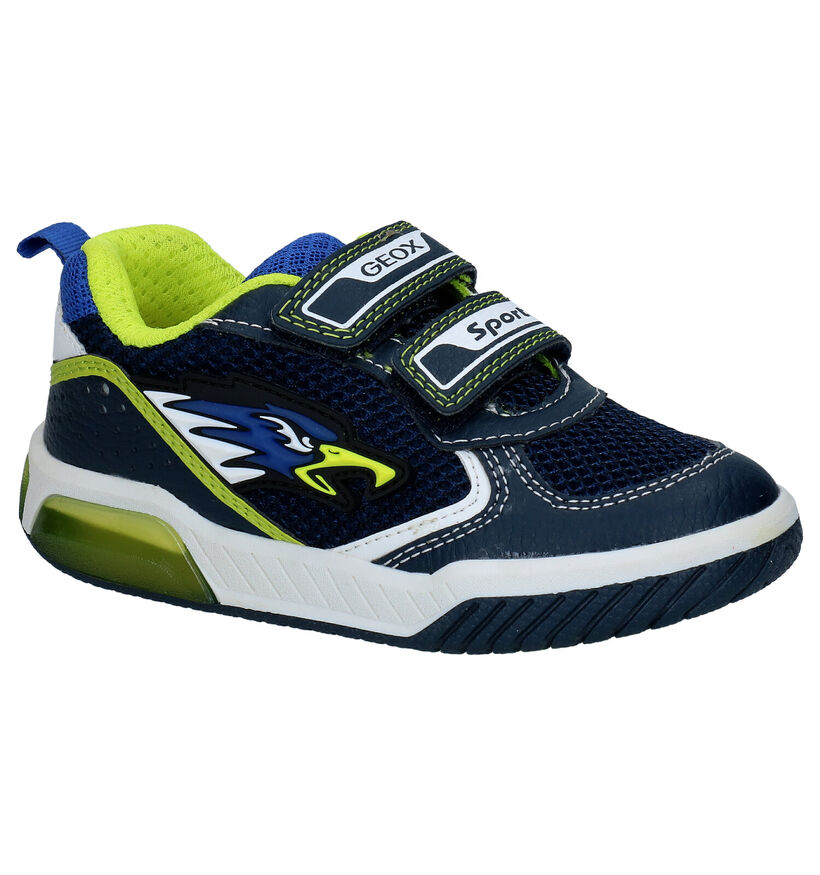 Geox Inek Chaussures à velcro en Bleu en simili cuir (287070)