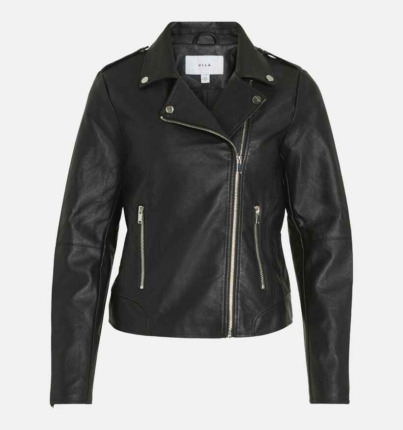 Vila Vicara Coated Jacket Manteaux courts en Noir pour femmes (361367)