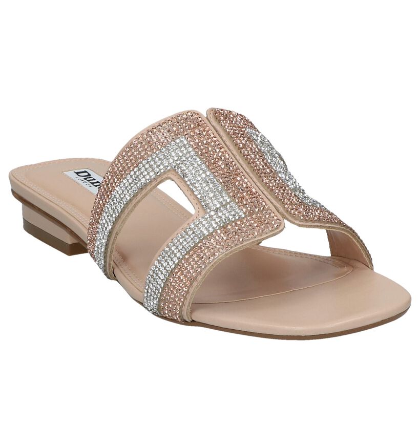 Gouden Slippers Dune Nadya in leer (240134)