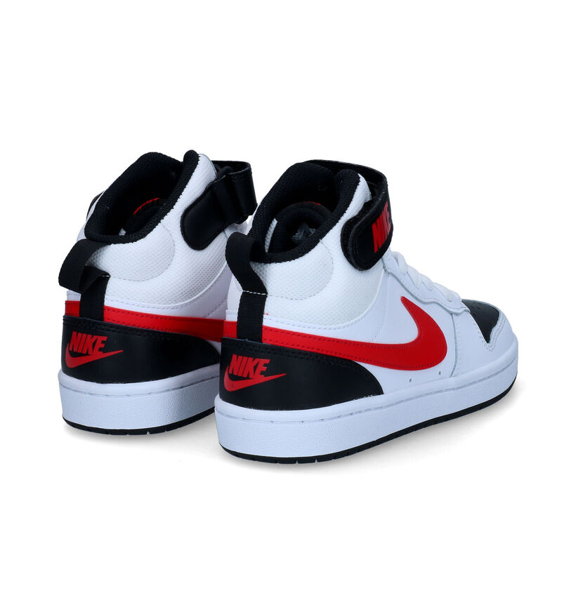 Nike Court Borough MID 2 GS Baskets en Blanc pour filles, garçons (347940)