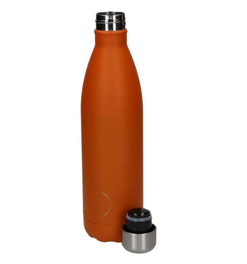 Chilly's Matte Oranje Drinkfles 750 ml voor jongens, meisjes, dames, heren (263827)