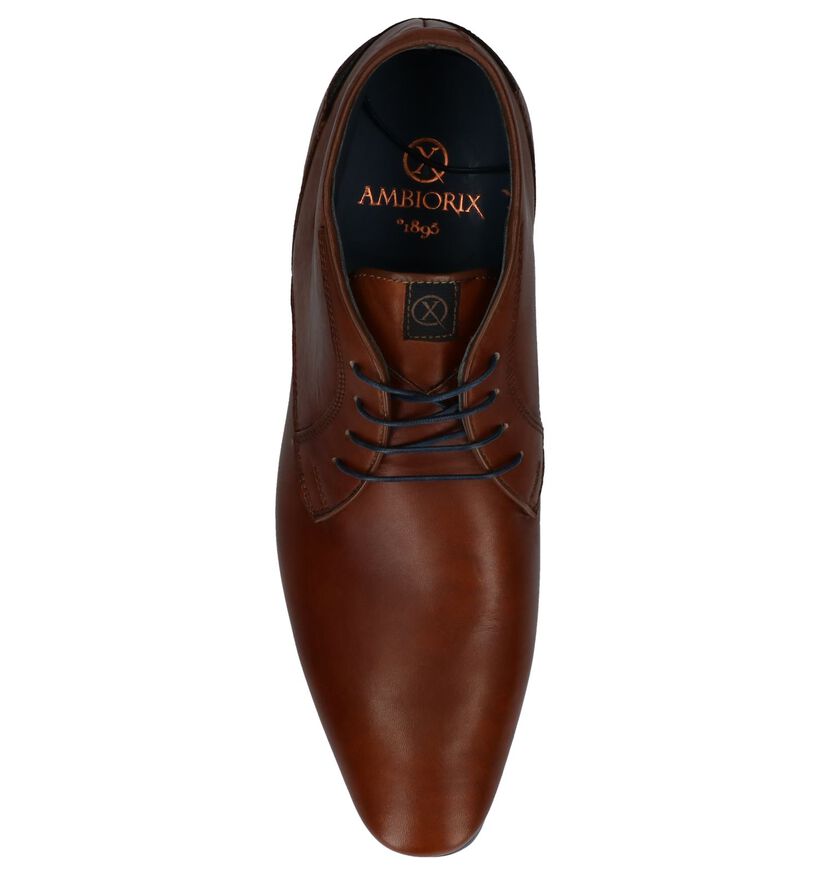 Ambiorix Chaussures hautes en Cognac en cuir (231740)