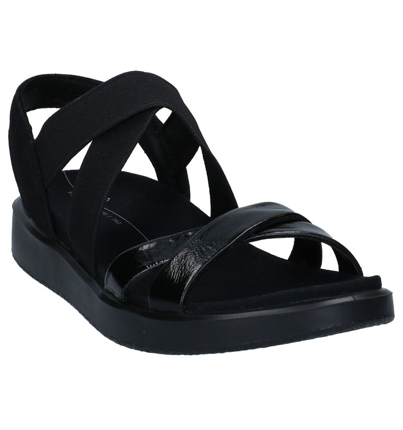 Ecco Flowt Zwarte Sandalen in leer (287295)