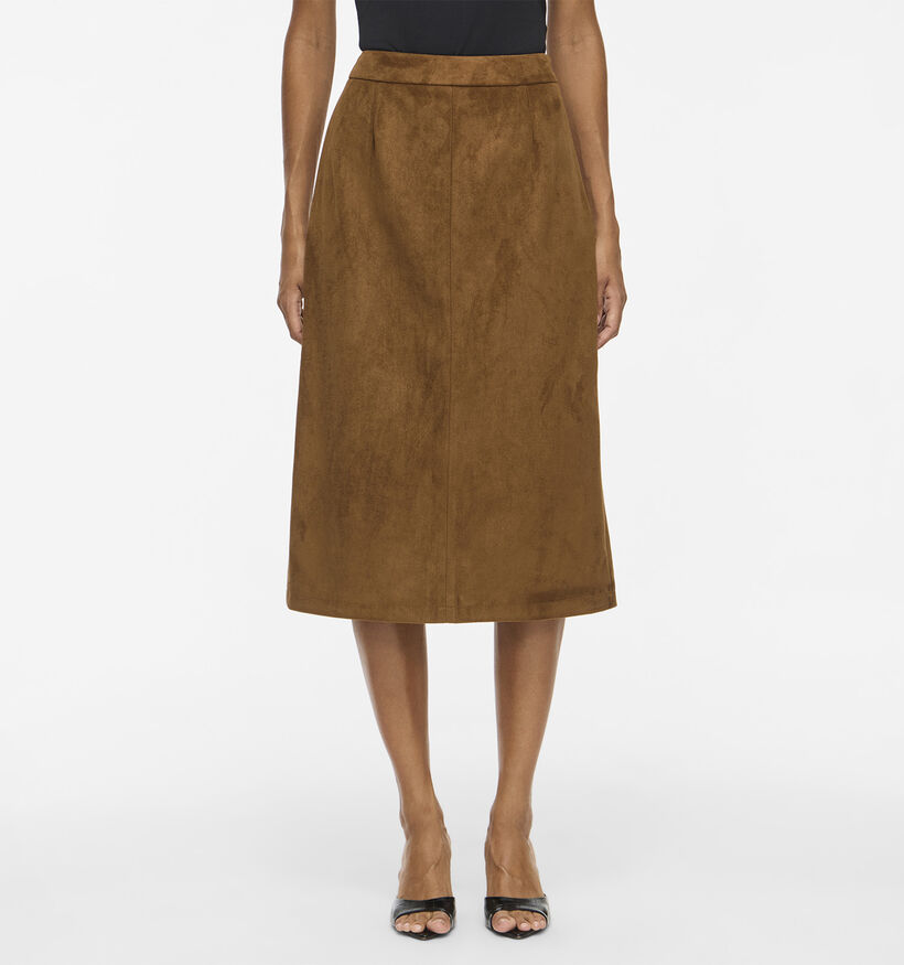 Vila Zinna Bruine Midi-Rok voor dames (378493)