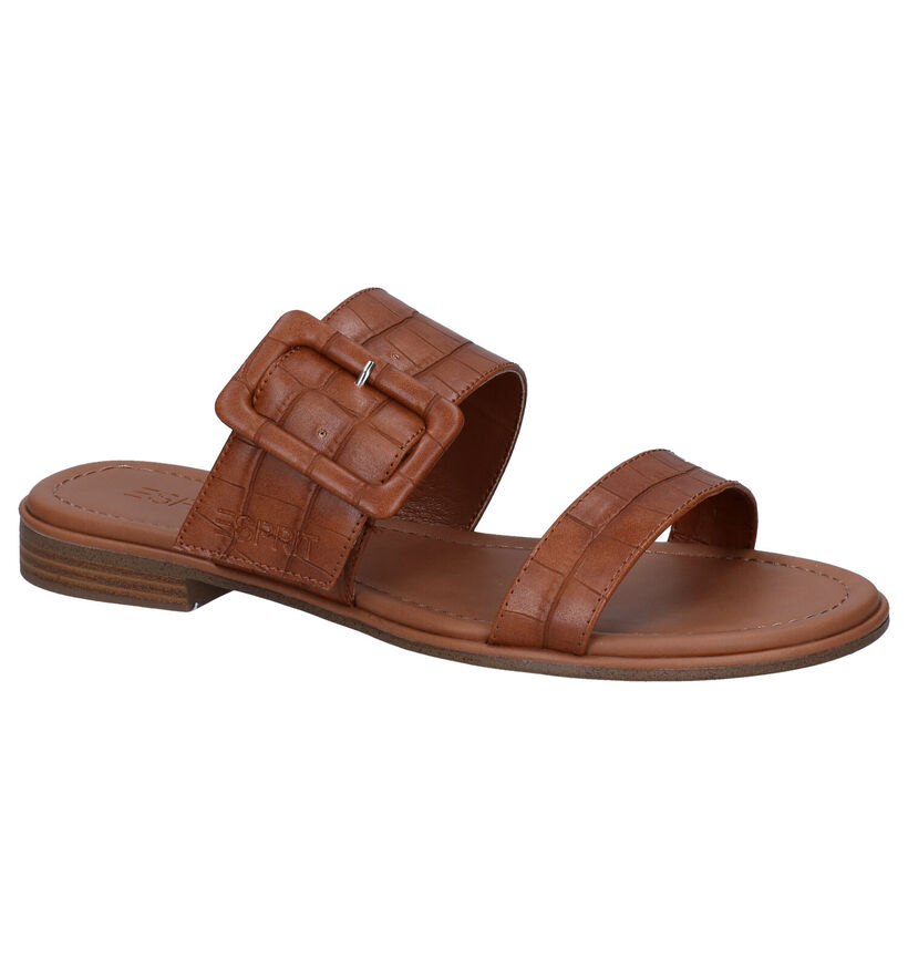 Esprit Moa Mules en Cognac en simili cuir (285163)