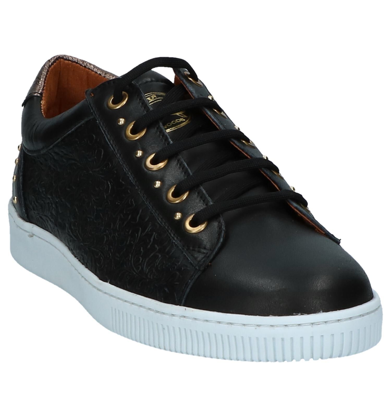 Geklede zwarte sneakers dames outlet