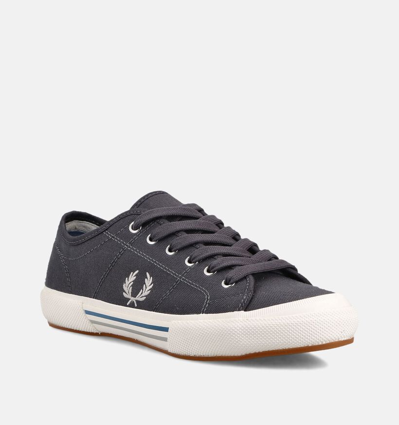 Fred Perry Vintage Tennis Canvas Donkerblauwe Veterschoenen voor heren (368927)