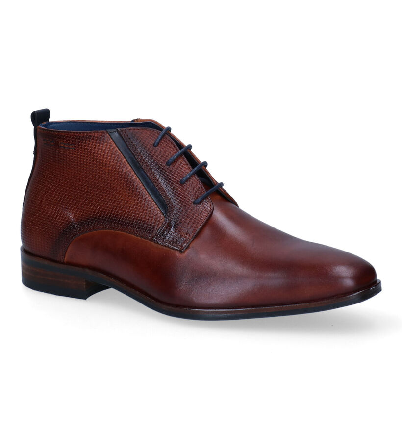 Berkelmans Estoril Cognac Geklede Schoenen voor heren (308888) - geschikt voor steunzolen