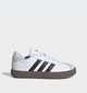 adidas VL Court 3.0 Baskets en Blanc pour filles, garçons (365316) - pour semelles orthopédiques