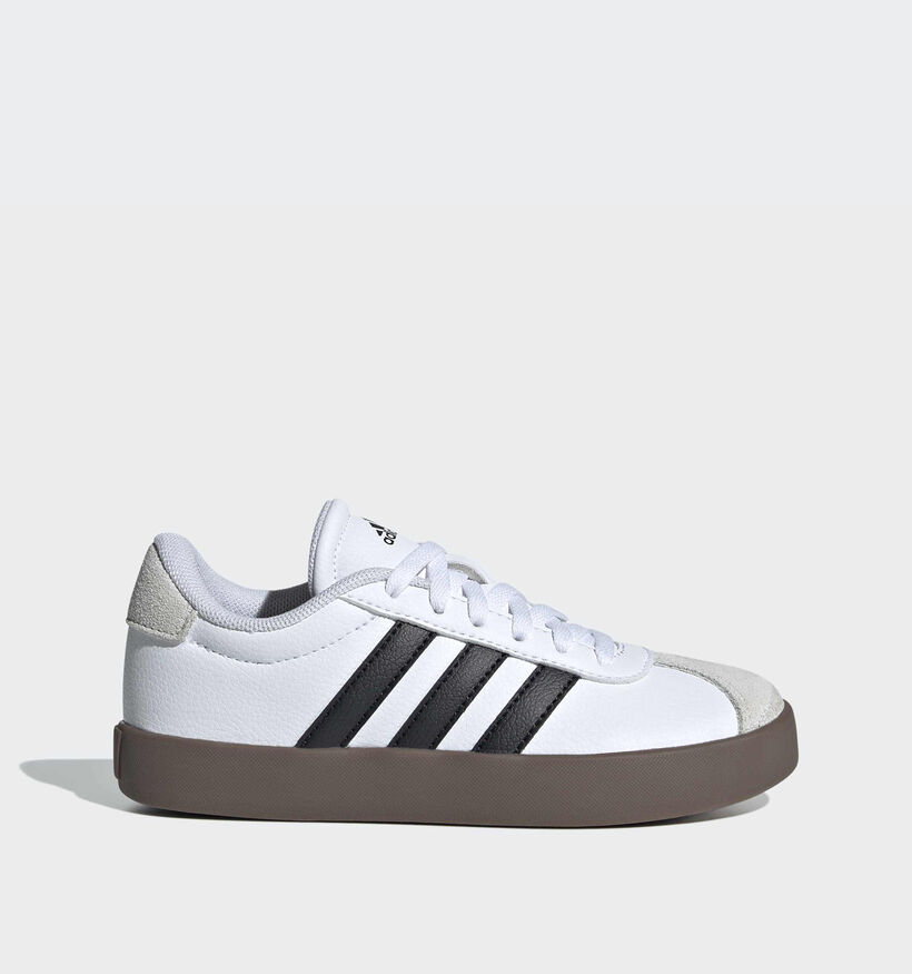 adidas VL Court 3.0 Baskets en Blanc pour filles, garçons (365316) - pour semelles orthopédiques