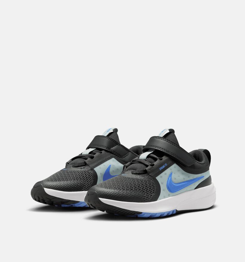 Nike Star Runner 5 Donkergrijze/Blauwe Sneakers voor jongens (373414)