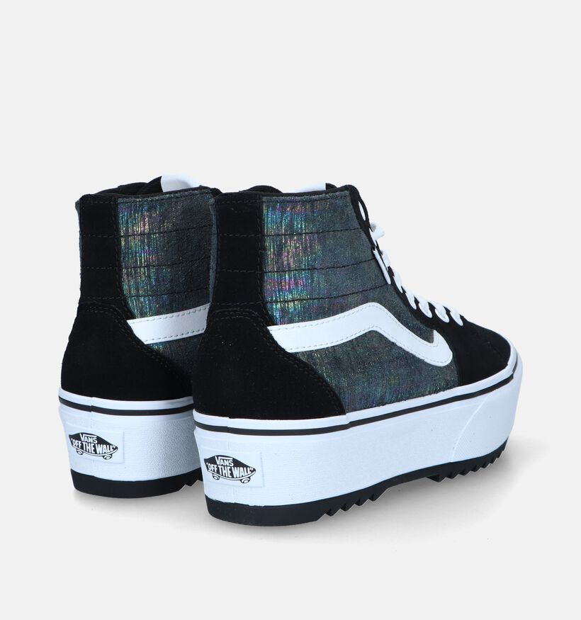 Vans Filmore Hi Tapered Platform Baskets de skate en Noir pour femmes (333943)