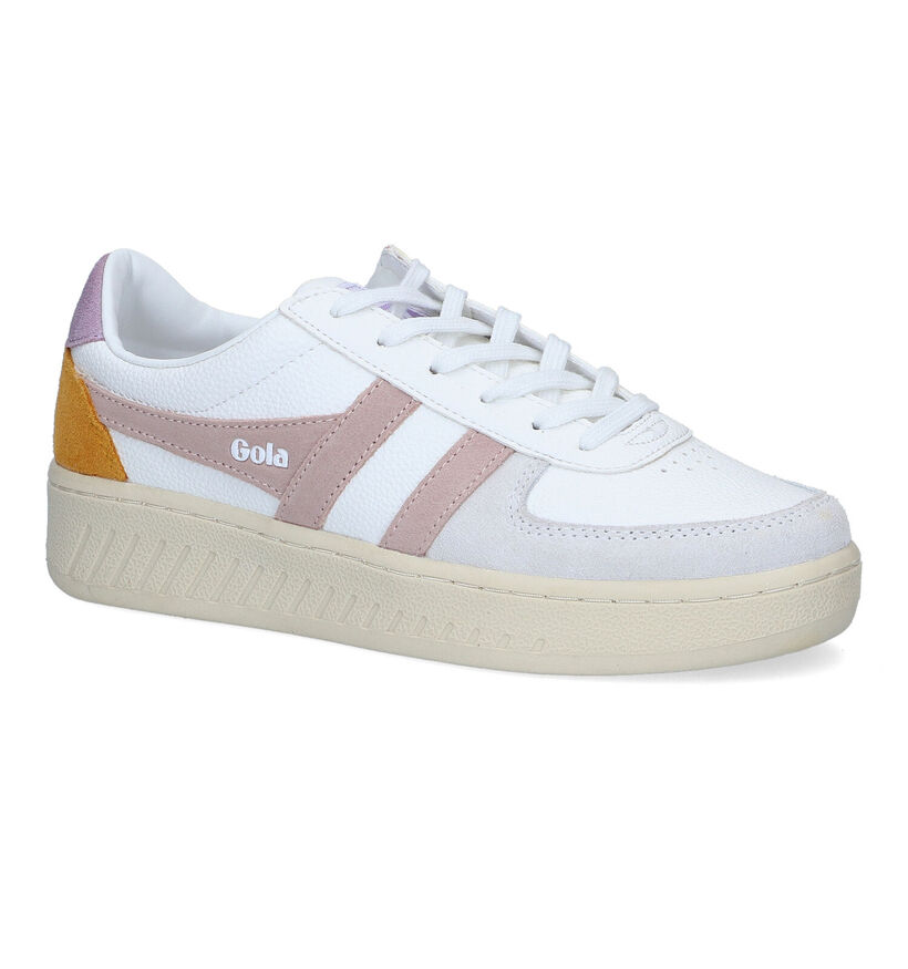 Gola Grandslam Trident Baskets en Blanc pour femmes (305036) - pour semelles orthopédiques