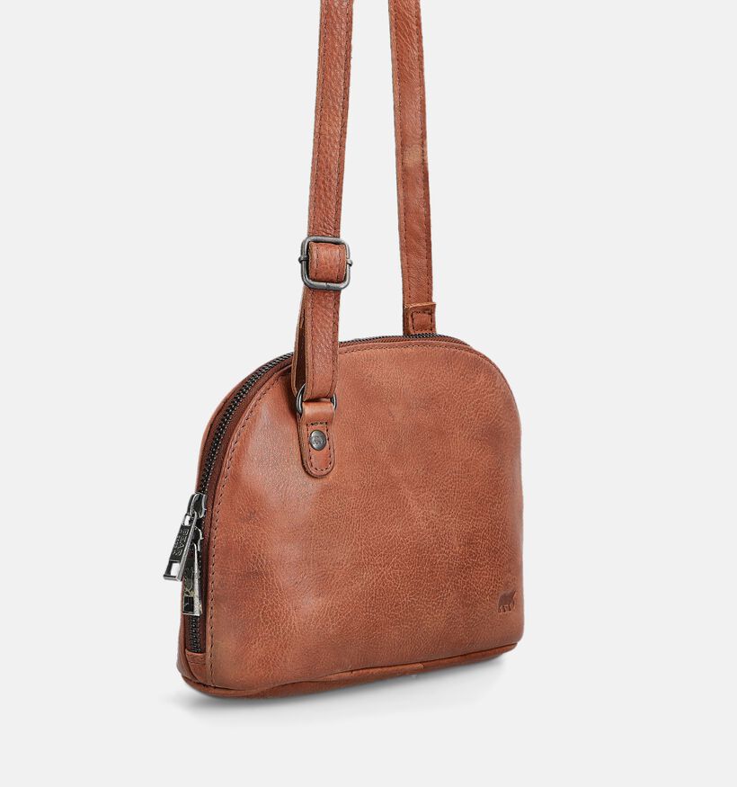 Bear Design Sac port&eacute; crois&eacute; en Cognac pour femmes (382134)