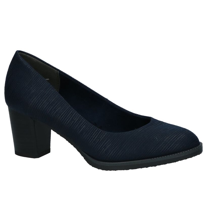 Marco Tozzi Escarpins classique en Bleu foncé en textile (226296)