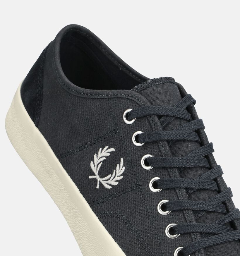 Fred Perry Hughes Canvas Suede Donkerblauwe Sneakers voor heren (375101)
