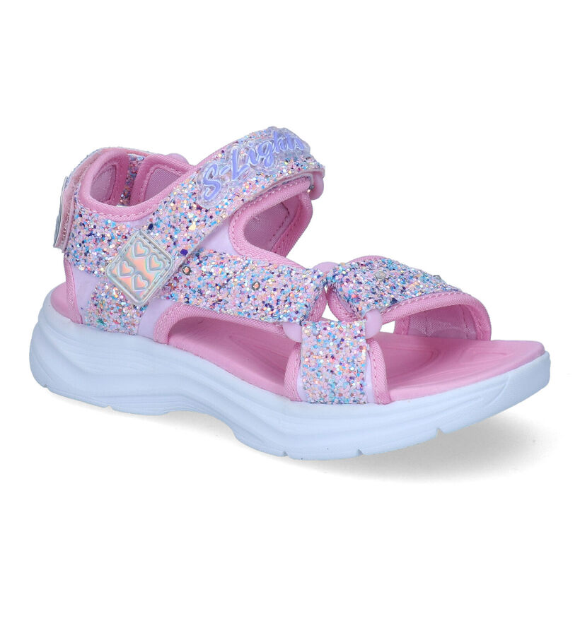 Skechers Glimmer Kicks Sandales en Rose en textile (302719)