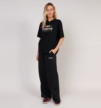 New Balance T-shirts Zwart/Beige