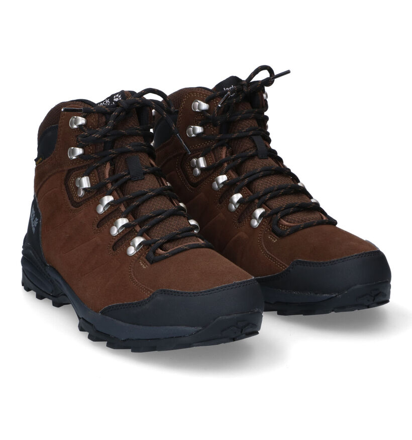 Jack Wolfskin Refugio Texapore Grijze Wandelschoenen in daim (294241)
