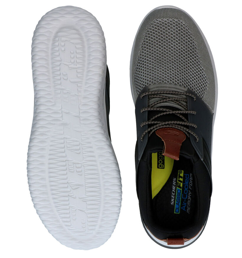 Skechers Delson Kaki Slip-on Sneakers voor heren (318132)