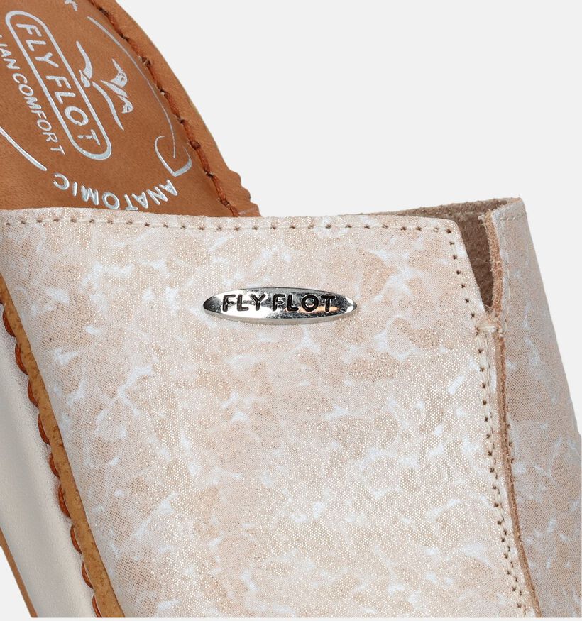 Fly Flot Nu-pieds compensées en Beige pour femmes (341371)