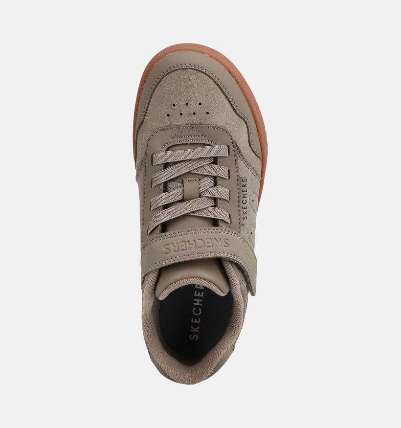 Skechers Quick Street Baskets basses en Taupe pour gar&ccedil;ons (376868)