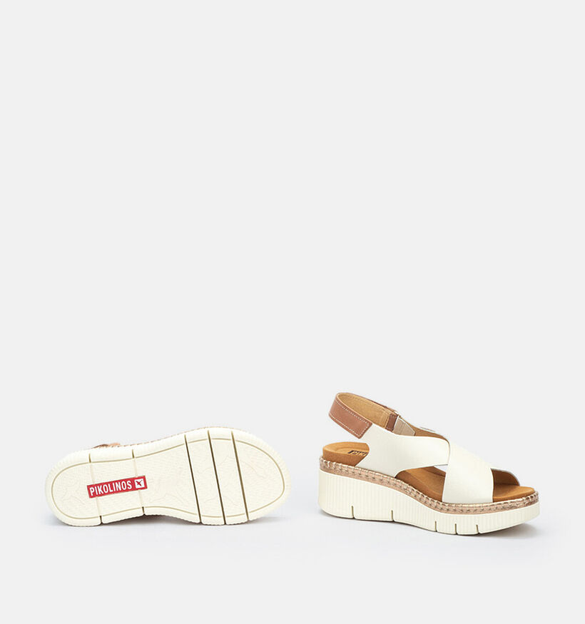 Pikolinos Gomera Sandales compens&eacute;es en &Eacute;cru pour femmes (370554)
