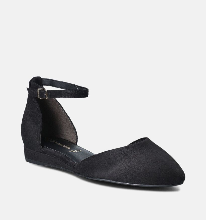 Tamaris Sandales Plates en Noir pour femmes (353219)