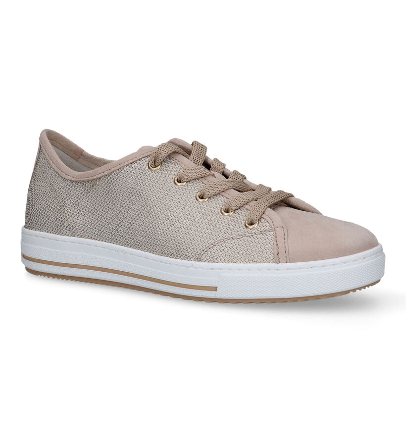 Gabor OptiFit Beige Veterschoenen voor dames (323166) - geschikt voor steunzolen