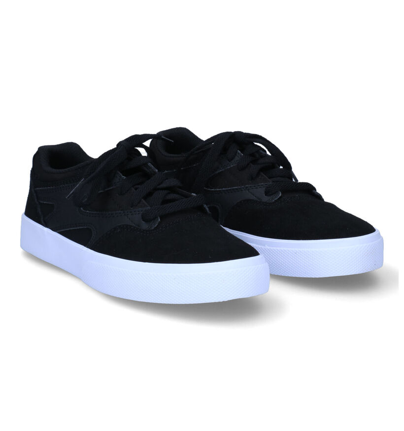 DC Shoes Kalis Vulc Zwarte Sneakers in daim (303057)