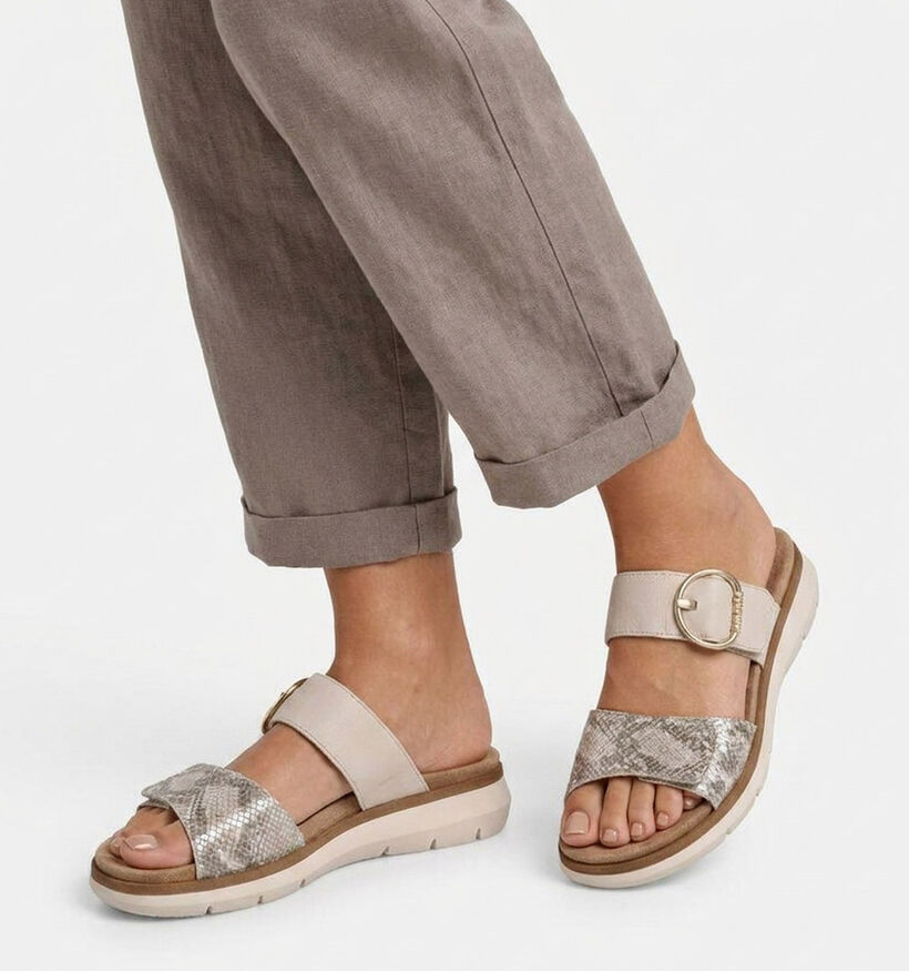 Remonte Nu-pieds en Ecru pour femmes (370469) - pour semelles orthop&eacute;diques