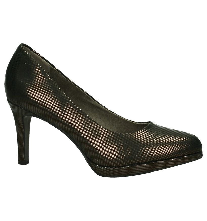 Tamaris Bronzen Pumps met Naaldhak in stof (184095)