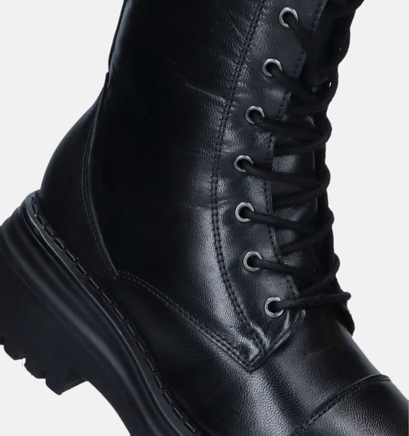Hosis Print Boots à lacets en Noir pour femmes (343659)