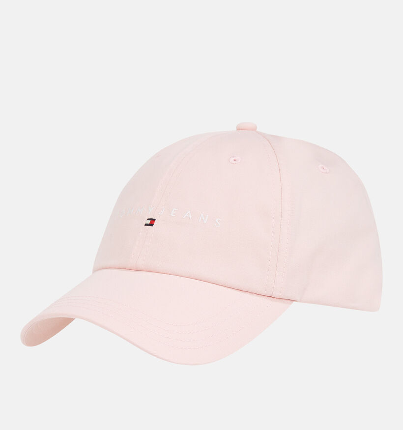 TH Tommy Jeans Linear Logo 6 Panel Roze Pet voor dames (352891)