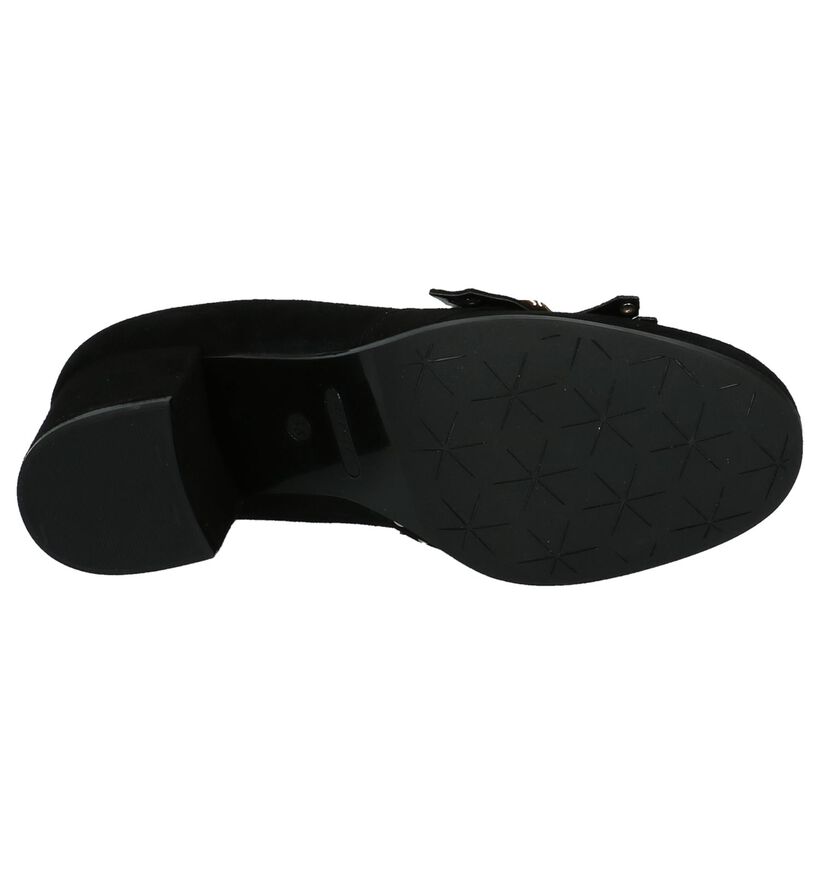 Zwarte Gosh Mocassins met Studs in daim (201294)
