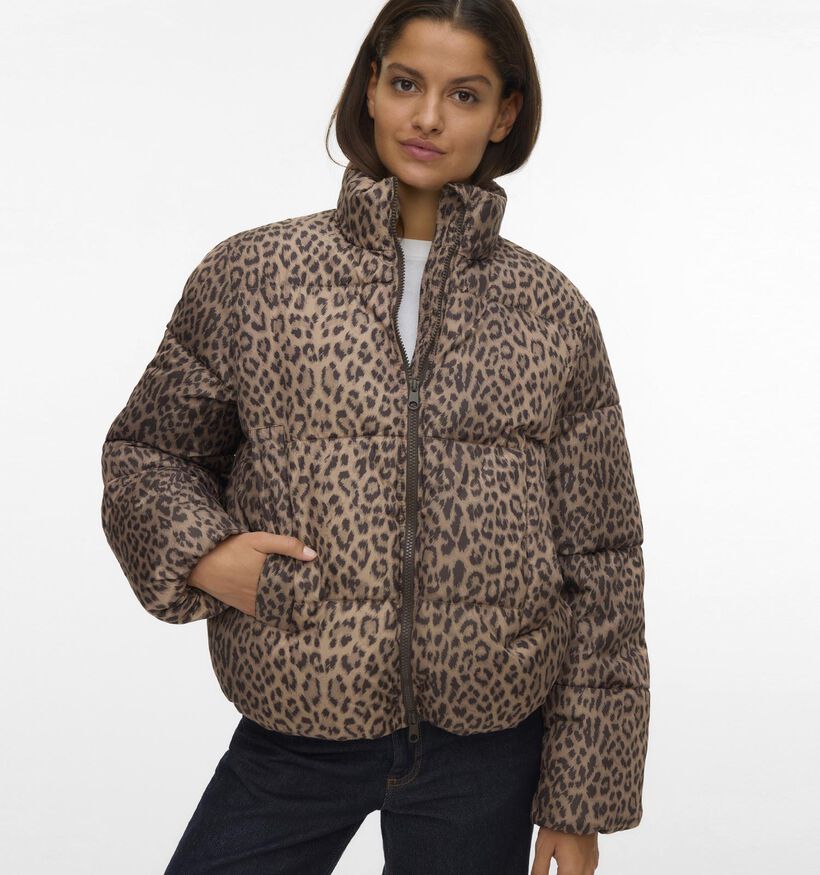 Vero Moda Parda Leopard Manteau court en Marron pour femmes (361244)