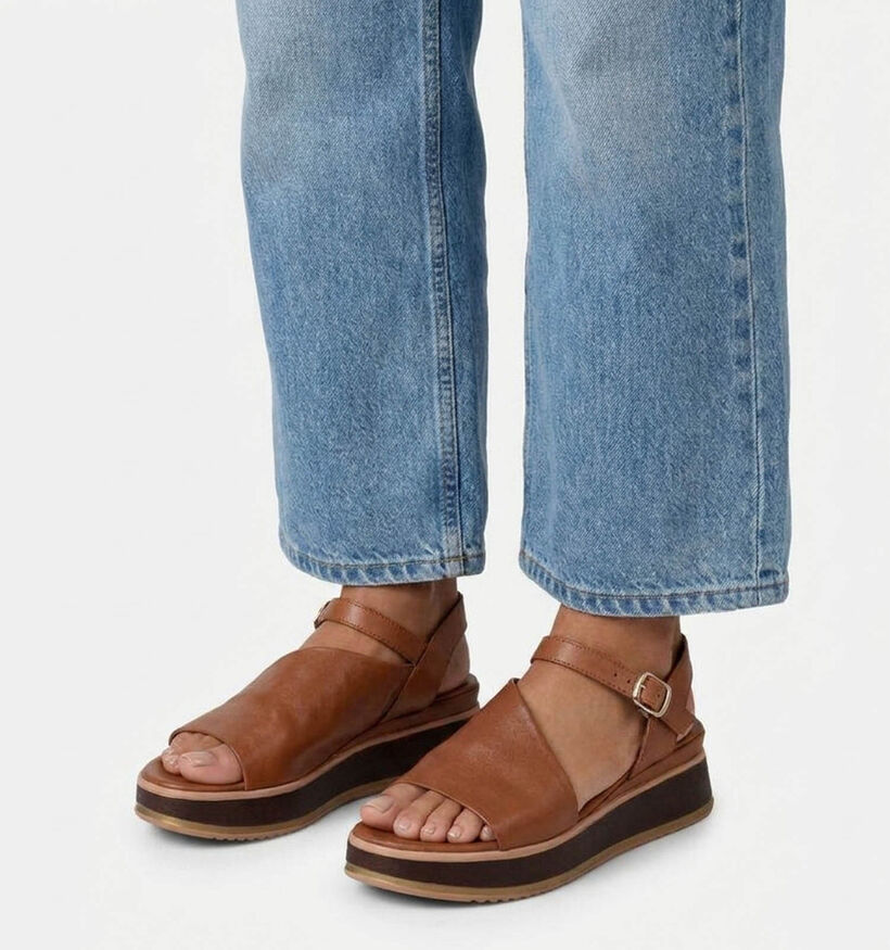 Laurent David Cognac Sandalen voor dames (373544)