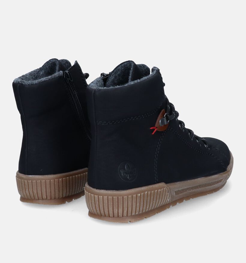 Rieker Baskets montantes en Noir pour femmes (331596) - pour semelles orthopédiques