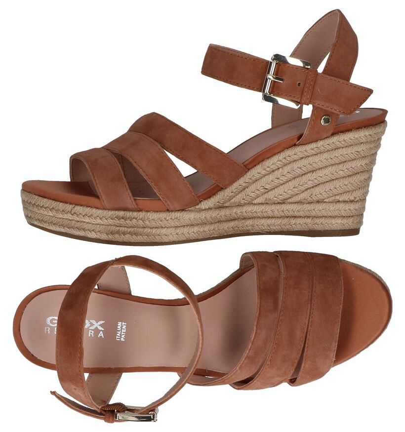 Geox Soleil Sandales en Cognac en nubuck (285589)