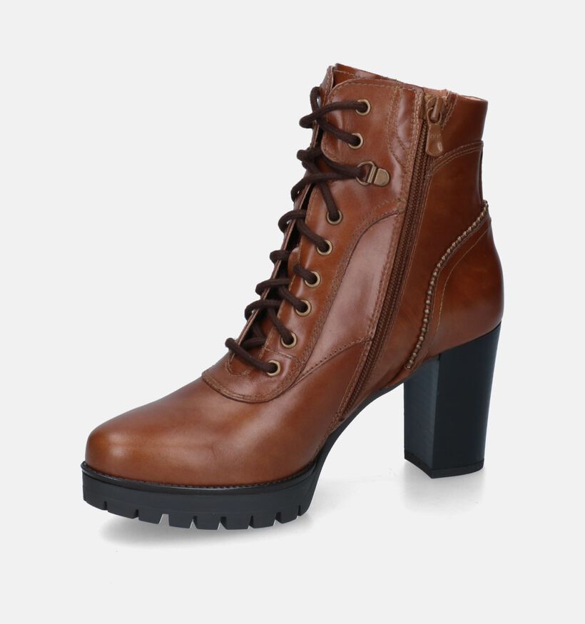 NeroGiardini Bottines à lacets en Cognac pour femmes (314399)