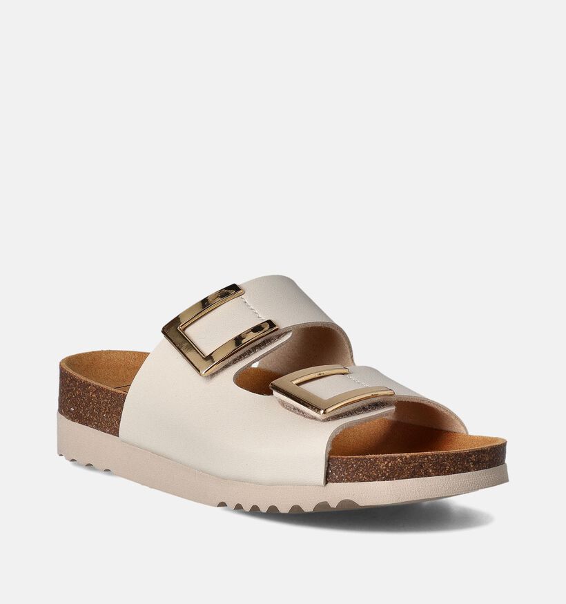 Scholl Monterey 2 Straps Ecru Slippers voor dames (357575)